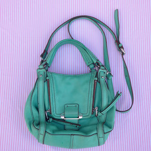 Kooba Jonnie Mini Leather Tote in Jade Green